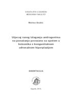 prikaz prve stranice dokumenta Utjecaj ranog izlaganja androgenima na ponašanje povezano sa spolom u bolesnika s kongenitalnom adrenalnom hiperplazijom