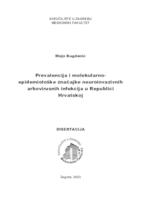 prikaz prve stranice dokumenta Prevalencija i molekularno-epidemiološke značajke neuroinvazivnih arbovirusnih infekcija u Republici Hrvatskoj