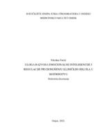 prikaz prve stranice dokumenta ULOGA RAZVOJA EMOCIONALNE INTELIGENCIJE I REGULACIJE PRI DONOŠENJU KLINIČKIH ODLUKA U SESTRINSTVU