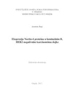 prikaz prve stranice dokumenta Ekspresija Nectin-4 proteina u luminalnim B, HER2 negativnim karcinomima dojke
