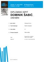 prikaz prve stranice dokumenta Dominik Šabić, udaraljke : diplomski ispit - program