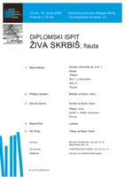 prikaz prve stranice dokumenta Živa Skrbiš, flauta : drugi dio diplomskog ispita - program
