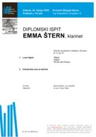 prikaz prve stranice dokumenta Emma Štern, klarinet : prvi dio diplomskog ispita - program