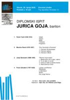 prikaz prve stranice dokumenta Jurica Goja, bariton : diplomski ispit - program