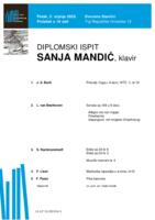 prikaz prve stranice dokumenta Sanja Mandić, klavir : diplomski ispit - program