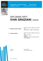 prikaz prve stranice dokumenta Ivan Graziani, violina : prvi dio diplomskog ispita - program