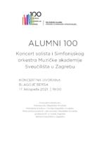 prikaz prve stranice dokumenta Alumni 100 (17. 10. 2021.) - programska knjižica