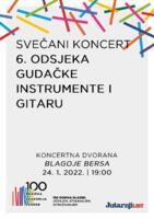 prikaz prve stranice dokumenta Svečani koncert 6. odsjeka za gudačke instrumente i gitaru (24. 1. 2022.) - program