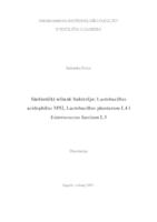 prikaz prve stranice dokumenta Sinbiotički učinak bakterija: Lactobacillus acidophilus M92, Lactobacillus plantarum L4 i Enterococcus faecium L3