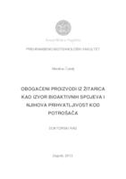 prikaz prve stranice dokumenta Obogaćeni proizvodi iz žitarica kao izvor bioaktivnih spojeva i njihova prihvatljivost kod potrošača 