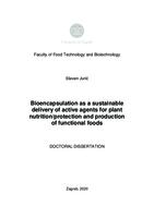prikaz prve stranice dokumenta Bioencapsulation as a sustainable delivery of active agents for plant nutrition/protection and production of functional foods