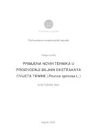 prikaz prve stranice dokumenta Primjena novih tehnika u proizvodnji biljnih ekstrakata cvijeta trnine (Prunus Spinosa L.)