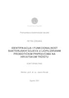 prikaz prve stranice dokumenta Identifikacija i funkcionalnost bakterijskih sojeva u liofiliziranim probiotičkim pripravcima na hrvatskom tržištu