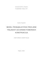 prikaz prve stranice dokumenta Model probabilističke procjene trajnosti zavarenih pomorskih konstrukcija