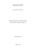 prikaz prve stranice dokumenta Antinociceptivno djelovanje botulinum toksina tipa A