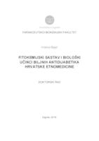 prikaz prve stranice dokumenta Fitokemijski sastav i biološki učinci biljnih antidijabetika hrvatske etnomedicine
