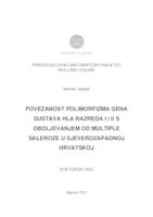 prikaz prve stranice dokumenta Povezanost polimorfizma gena sustava HLA razreda I i II s oboljevanjem od multiple skleroze u sjeverozapadnoj Hrvatskoj 