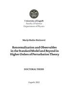 prikaz prve stranice dokumenta Renormalization and Observables in the Standard Model and Beyond in Higher Orders of Perturbation Theory