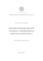 prikaz prve stranice dokumenta Usporedba toksičnoga djelovanja nanočestica i ionskoga srebra na vodenu leću (Lemna minor L.)