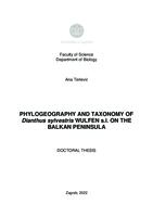 prikaz prve stranice dokumenta PHYLOGEOGRAPHY AND TAXONOMY OF Dianthus sylvestris WULFEN s.l. ON THE BALKAN PENINSULA
