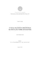 prikaz prve stranice dokumenta Utjecaj najčešćih onečišćenja na kristalne forme entakapona