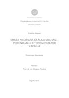 prikaz prve stranice dokumenta Vrsta Nicotiana glauca Graham – potencijalni fitoremedijator kadmija
