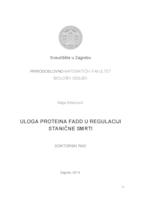 prikaz prve stranice dokumenta Uloga proteina FADD u regulaciji stanične smrti