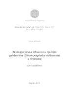 prikaz prve stranice dokumenta Ekologija virusa influence u riječnim galebovima (Chroicocephalus ridibundus) u Hrvatskoj