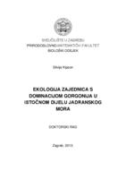 prikaz prve stranice dokumenta Ekologija zajednica s dominacijom gorgonija u istočnom dijelu Jadranskog mora