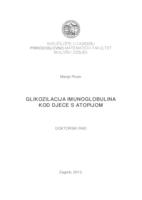 prikaz prve stranice dokumenta Glikozilacija imunoglobulina kod djece s atopijom
