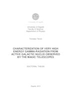 prikaz prve stranice dokumenta Characterization of very high energy gamma-radiation from active galactic nuclei observed by the magic telescopes