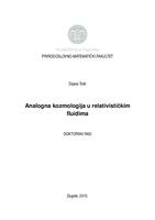 prikaz prve stranice dokumenta Analogna kozmologija u relativističkim fluidima