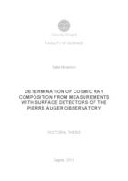 prikaz prve stranice dokumenta Determination of cosmic ray composition from measurements with surface detectors of the Pierre Auger observatory