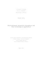 prikaz prve stranice dokumenta Electrodynamic properties of graphene and their technological applications