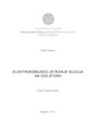 prikaz prve stranice dokumenta Elektrokemijsko jetkanje silicija na izolatoru