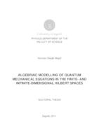 prikaz prve stranice dokumenta Algebraic modelling of quantum mechanical equations in the finite- and infinite-dimensional Hilbert spaces