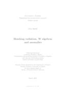 prikaz prve stranice dokumenta Hawkingovo zračenje, W algebre i anomalije