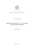 prikaz prve stranice dokumenta Nuklearne reakcije 10B + 10B i građa lakih atomskih jezgara