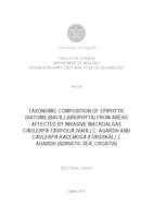 prikaz prve stranice dokumenta Taxonomic composition of epiphytic diatoms (Bacillariophyta) from areas affected by invasive macroalgae Caulerpa Taxifolia (Vahl) C. Agardh and Caulerpa Racemosa (Forsskäl) J. Agardh (Adriatic sea, Croatia)