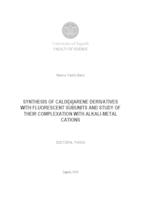 prikaz prve stranice dokumenta Sinteza derivata kaliks[4]arena i istraživanje njihova kompleksiranja alkalijskih kationa  