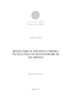 prikaz prve stranice dokumenta Interakcije suprotno nabijenih polielektrolita u otopini i na površini