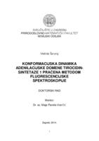 prikaz prve stranice dokumenta Konformacijska dinamika adenilacijske domene tirocidin-sintetaze 1 praćena metodom fluorescencijske sprektroskopije  