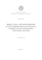 prikaz prve stranice dokumenta Minerali glina u jezerskim sedimentima istočno jadranske obale kao pokazatelji promjena okoliša tijekom kasnog pleistocena i holocena