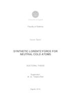 prikaz prve stranice dokumenta Synthetic Lorentz force for neutral cold atoms