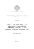 prikaz prve stranice dokumenta UTJECAJ VELIČINE I SPOLA NA RASPODJELU ESENCIJALNIH ELEMENATA U TKIVIMA ŠKAMPA Nephrops Norvegicus (Linnaeus, 1758)