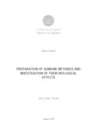 prikaz prve stranice dokumenta Priprava kinon-metida i ispitivanje njihova biološkog učinka