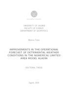 prikaz prve stranice dokumenta Improvements in the operational forecast of detrimental weather conditions in the numerical limited area model ALADIN