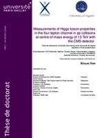prikaz prve stranice dokumenta Measurements of Higgs boson properties in the four-lepton channel in pp collisions at centre-of-mass energy of 13 TeV with the CMS detector