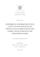 prikaz prve stranice dokumenta Experimental determination of field output factors and detector specific output correction factors in small fields of megavoltage radiotherapy beams