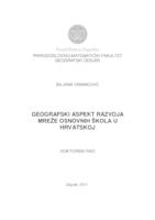 prikaz prve stranice dokumenta Geografski aspekt razvoja mreže osnovnih škola u Hrvatskoj  
